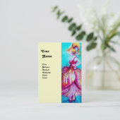 Carte De Visite BEAUTY MODE rouge rose bleu vert crème (Debout devant)