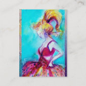 Carte De Visite BEAUTY MODE rouge rose bleu vert or (Dos)