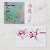 Carte De Visite BEAUTY MODE rouge rose bleu vert vert argent plati (Devant / Derrière)