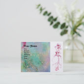 Carte De Visite BEAUTY MODE rouge rose bleu vert vert argent plati (Debout devant)