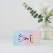 Carte De Visite *~* BEAUTY Pastel Girly Soft Joli Rainbow Modern (Debout devant)