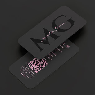 Carte De Visite Beauty Professionnel esthétique Black Pink Marketi