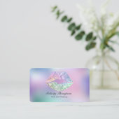 Carte De Visite Beauty Salon QR Code (Debout devant)