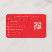 Carte De Visite Beauty Salon QR Code (Dos)