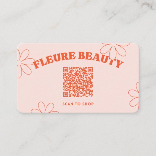 Carte De Visite Beauty Skincare QR Code (Devant)