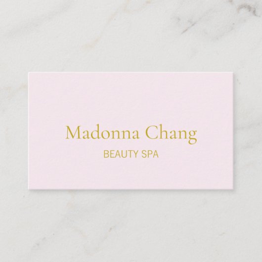 Carte De Visite Beauty Spa QR Code Simple Rose Style (Devant)