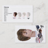 Carte De Visite BeautySchoolHeadsLinedUp, nom, adresse 1, Addr… (Devant / Derrière)