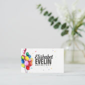 Carte De Visite Beaux ballons volants colorés (Debout devant)