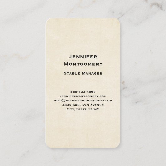 Carte De Visite Beaux Chevaux Style Boho Occidental (Dos)