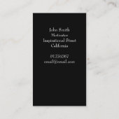 Carte De Visite Beaux rayons de soleil couchant de l'espoir Citati (Dos)