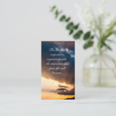 Carte De Visite Beaux rayons de soleil couchant de l'espoir Citati (Debout devant)