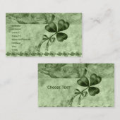 Carte De Visite Beaux shamrocks (Devant / Derrière)