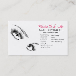Carte De Visite Beaux yeux Longues cils Lash Extension