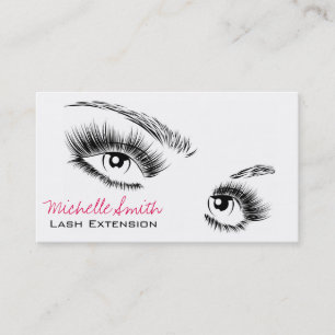 Carte De Visite Beaux yeux Longues cils Lash Extension