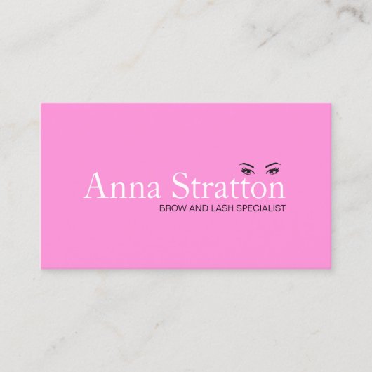 Carte De Visite Beaux yeux Rose Lash et Brows (Devant)