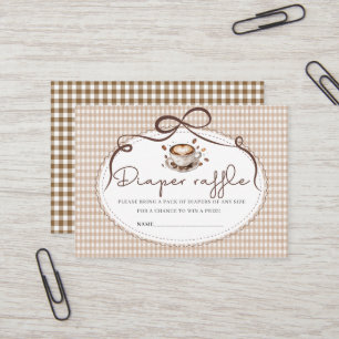 Carte De Visite Bébé aquarelle prépare du café Baby shower dia