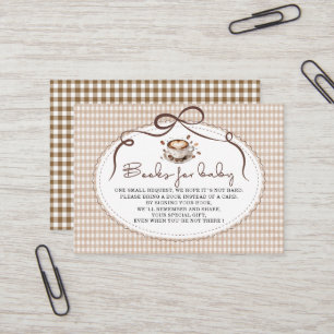 Carte De Visite Bébé aquarelle prépare du café bébé fête boo