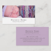 Carte De Visite Bébé, Babysitter, Garderie, Soins d'enfants, Soins (Devant / Derrière)