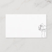 Carte De Visite Bébé blanc Doula Aide à la naissance Professionnel (Dos)