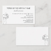 Carte De Visite Bébé blanc Doula Aide à la naissance Professionnel (Devant / Derrière)