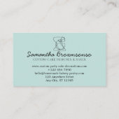 Carte De Visite Bébé Bleu Chic Simple Boulangerie Maison (Dos)