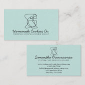 Carte De Visite Bébé Bleu Chic Simple Boulangerie Maison (Devant / Derrière)