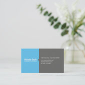 Carte De Visite Bébé bleu et gris (Debout devant)
