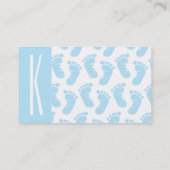 Carte De Visite Bébé bleu, Garçon pieds bébé (Dos)