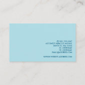 Carte De Visite Bébé bleu mou Pieds de garçon (Dos)