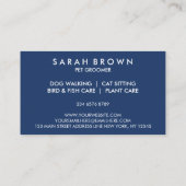 Carte De Visite Bébé bleu Poisson de requin (Dos)