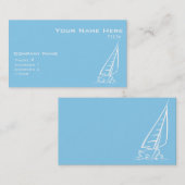 Carte De Visite Bébé Blue Voile (Devant / Derrière)