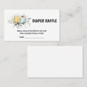 Carte De Visite Bébé brasse Baby shower tombola de couche (Devant / Derrière)