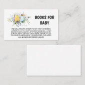 Carte De Visite Bébé brasse des livres de Baby shower pour bébé (Devant / Derrière)