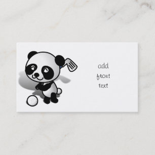 Carte De Visite Bébé Cartoon Bébé Panda Ours Golf