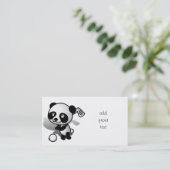 Carte De Visite Bébé Cartoon Bébé Panda Ours Golf (Debout devant)
