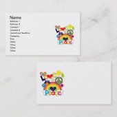 Carte De Visite Bébé d'amour et de paix (Devant / Derrière)