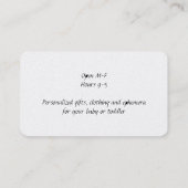 Carte De Visite Bébé dans une courtepointe aux couleurs vives (Dos)