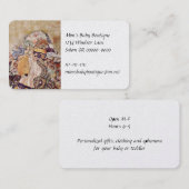 Carte De Visite Bébé dans une courtepointe aux couleurs vives (Devant / Derrière)