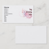 Carte De Visite Bébé de formation de chien (Devant / Derrière)