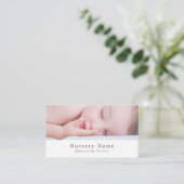 Carte De Visite Bébé dormant, Babysitter, Garderie, Soins de jour, (Debout devant)