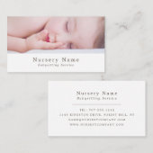 Carte De Visite Bébé dormant, Babysitter, Garderie, Soins de jour, (Devant / Derrière)