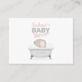 Carte De Visite Bébé Eléphant Bubble Baignoire Raffle (Dos)