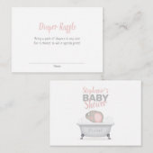 Carte De Visite Bébé Eléphant Bubble Baignoire Raffle (Devant / Derrière)