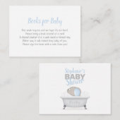 Carte De Visite Bébé Eléphant Bubble Livres de bain pour bébé (Devant / Derrière)