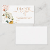 Carte De Visite Bébé en fleur Baby shower Déchets Raffle (Devant / Derrière)