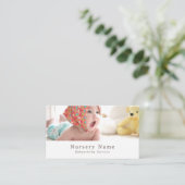 Carte De Visite Bébé en Lit bébé, Babysitter, Garderie, Nourriture (Debout devant)