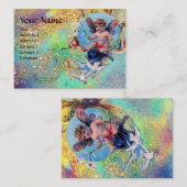 Carte De Visite BÉBÉ FAIRY AVEC DES POIDS EN PERLE verte SPARKLES (Devant / Derrière)