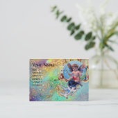 Carte De Visite BÉBÉ FAIRY AVEC DES POIDS EN PERLE verte SPARKLES (Debout devant)