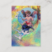 Carte De Visite BÉBÉ FAIRY AVEC DES POIDS EN PERLE verte SPARKLES (Dos)