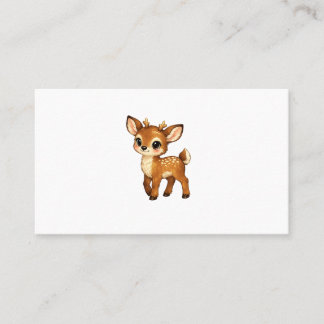 Carte De Visite Bébé Faon Mignon Dessin Animé Illustration de Cerf